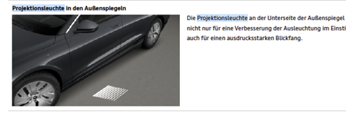 Spiegelprojektionsleuchte