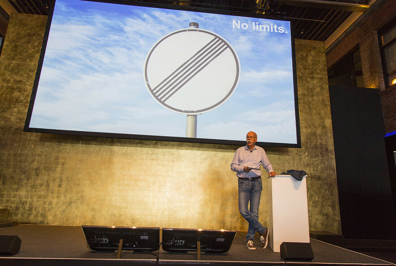 "No Limits" wünscht sich Daimler-Chef Dieter Zetsche von der Stuttgarter Start-up Autobahn