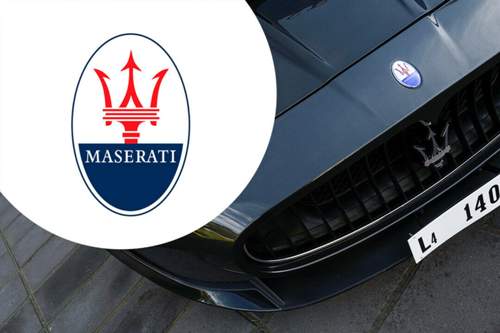 Maserati: Der Dreizack - Tridente - im Grill und auf der Haube bezieht sich auf den Neptunbrunnen in Bologna. Mario Maserati entwarf den Maserati-Dreizack im Jahre 1926