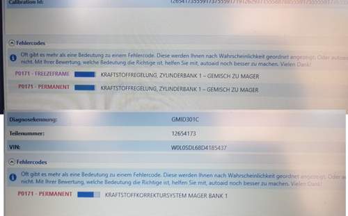Opel corsa Fehlercode