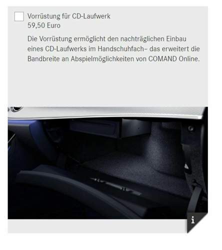 MB S213 Vorrüstung für CD-Laufwerk