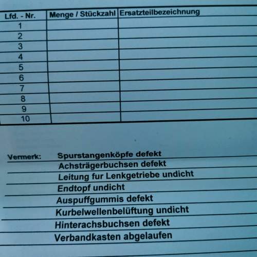 Mängelliste :-(