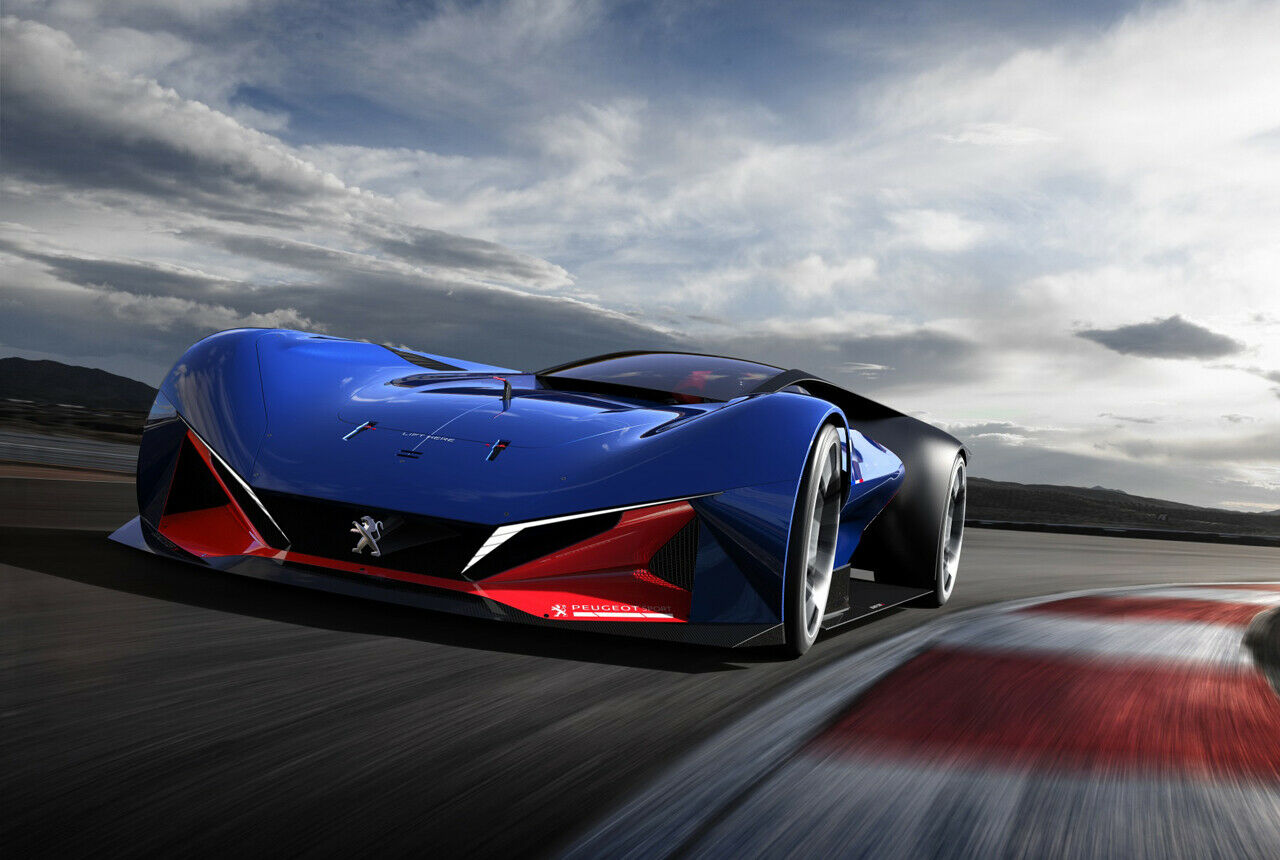 Der Benzinmotor in der Peugeot-Studie L500 R Hybrid wird von zwei E-Triebwerken unterstützt
