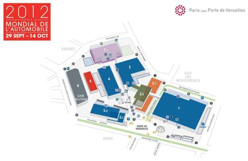 Lageplan zur Messe in Paris