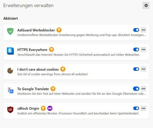 Erweiterungen