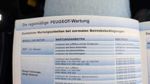 Ausschnitt Serviceheft