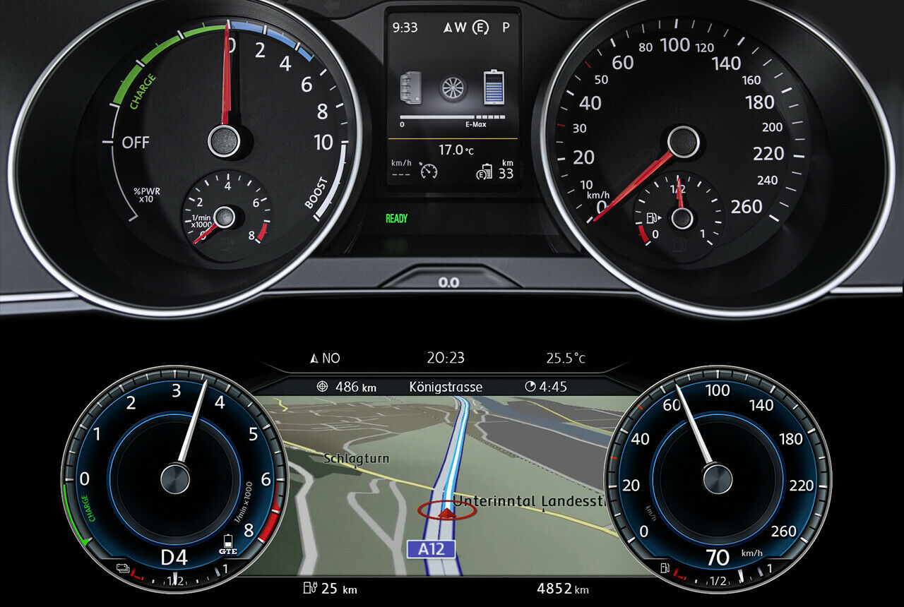 Analoge Instrumente und das "Active Info Display" im VW Passat GTE