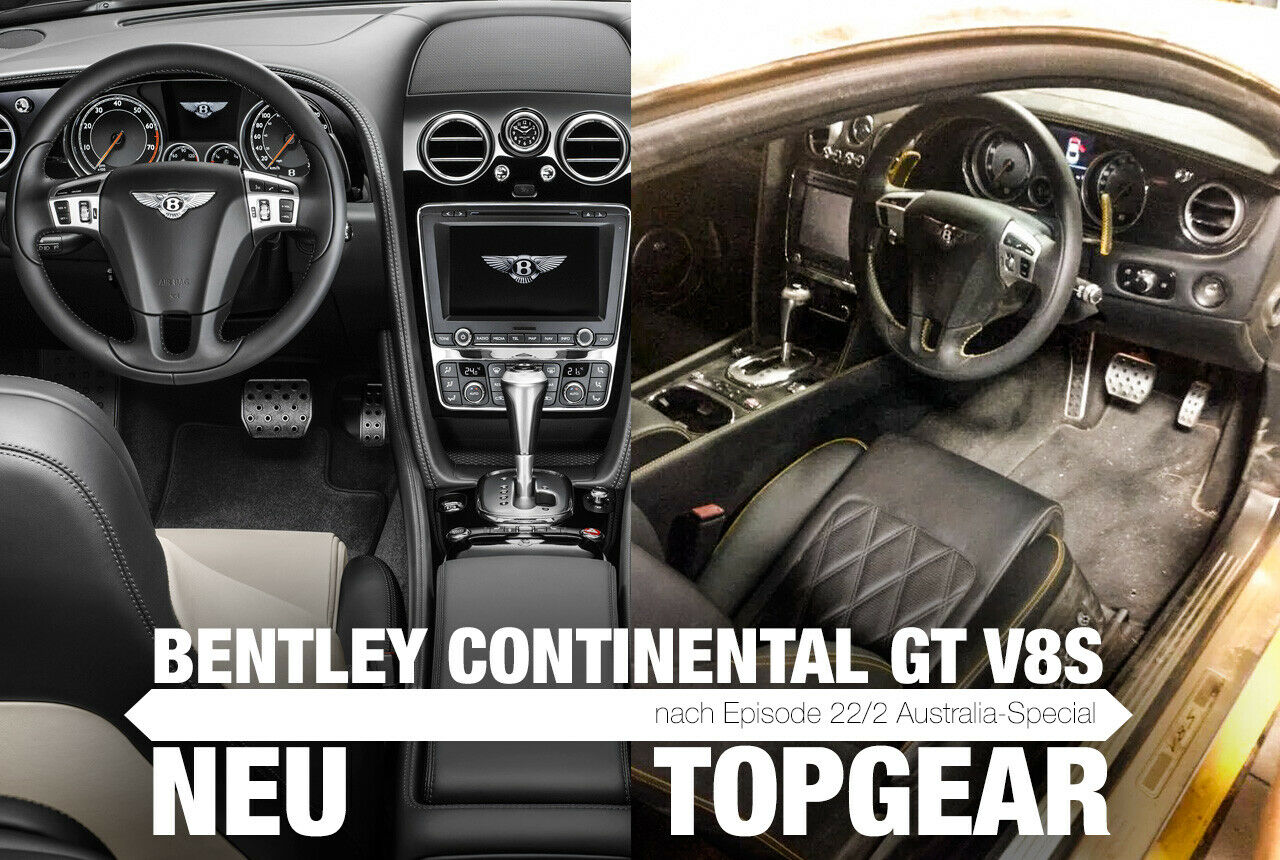 Staub, Dreck und Schlamm im Bentley-Innenraum