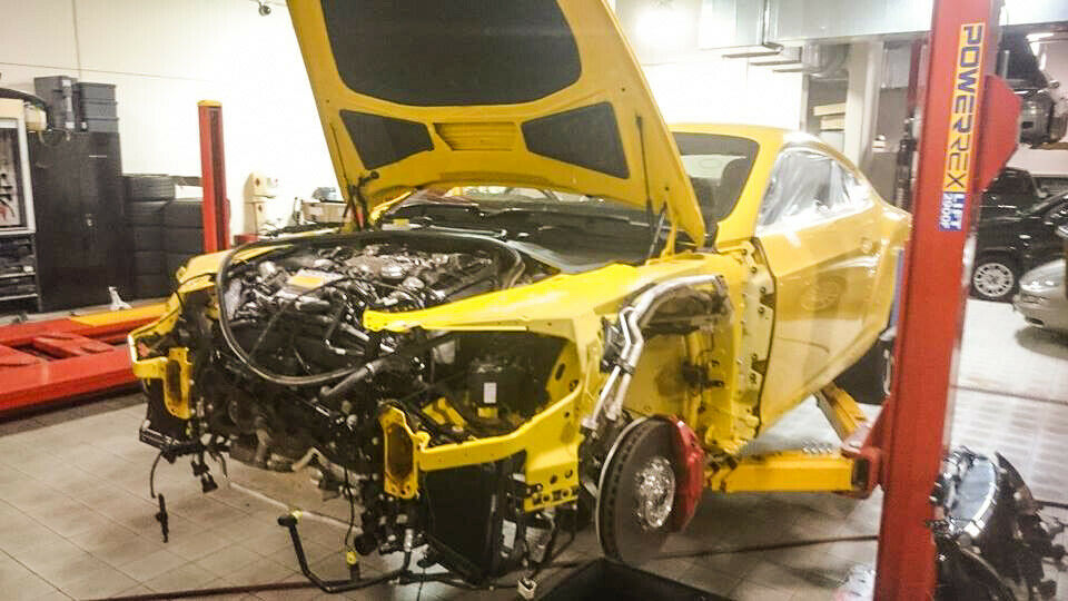 Der Bentley musste neu lackiert werden