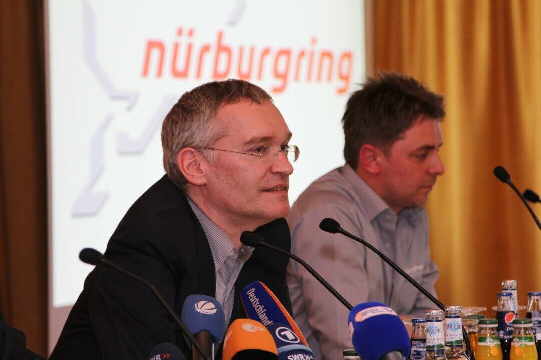 Bald neue Geschäftsführer am Ring? Dr. Robertino Wild und Adam Osieka bei der Pressekonferenz in Koblenz