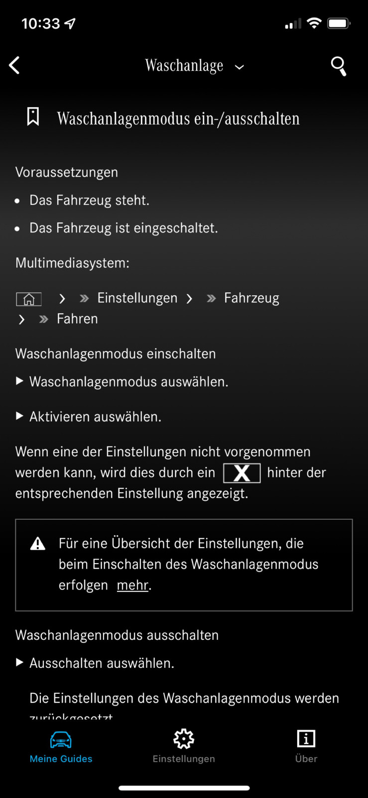 Waschstraßenassistent - SORGLOS IN DIE WASCHSTRASSE