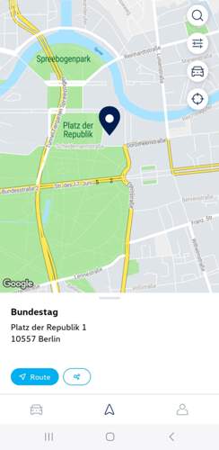 Ziel eingeben wo an Fahrzeug senden