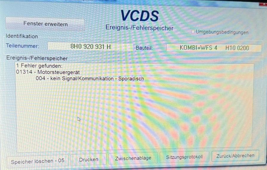 Wegfahrsperre sporadisch aktiv