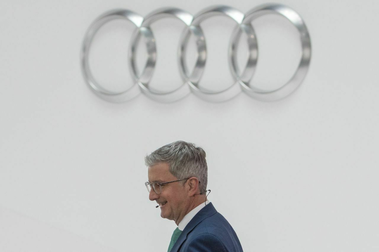 Audi-Chef Rupert Stadler spricht auf der Jahrespressekonferenz der Audi AG