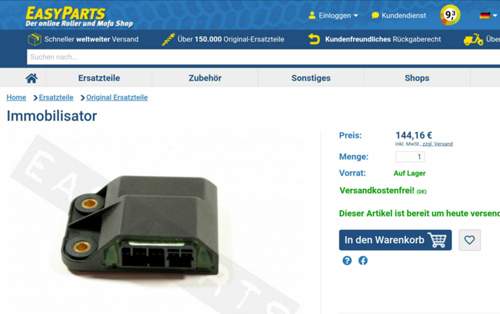 Wegfahrsperrenmodul