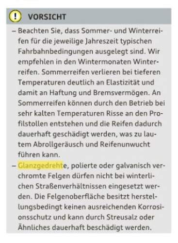 Audi A8 glanzgedrehte Felgen