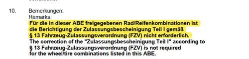 Aus der ABE