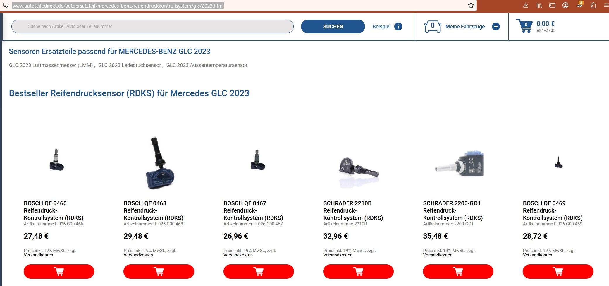 Welche Reifendrucksensoren für neue Felgen kaufen?