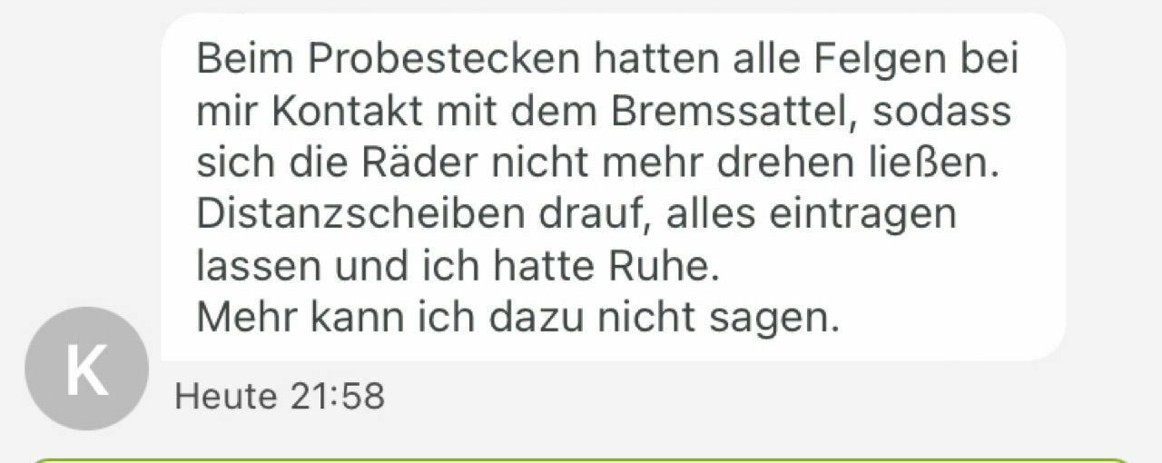 Welche Sommerräder beim W12? (mindestens 21 Zoll)