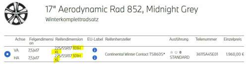 Winterräder 852 für 4er GC
