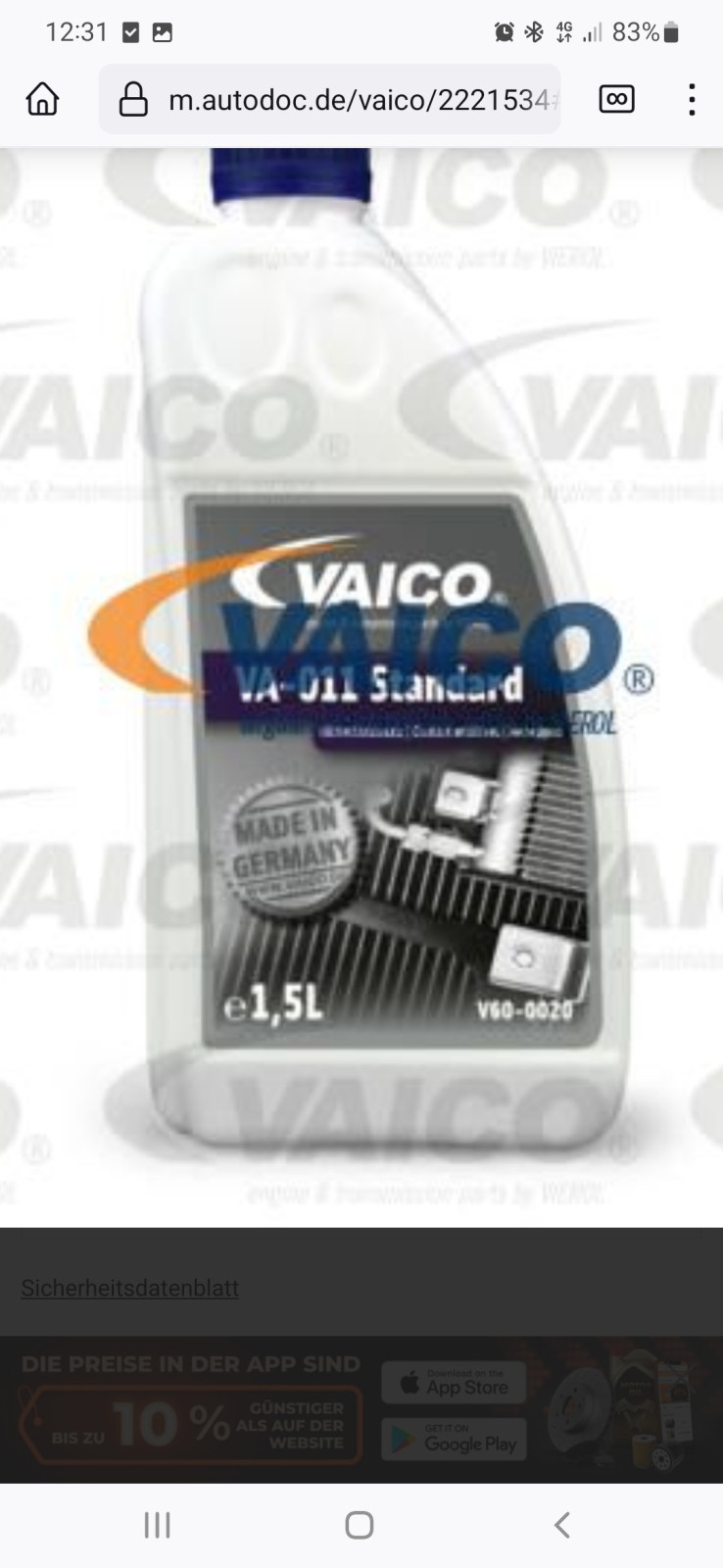 Welches kühlerfrostschutzmittel w451