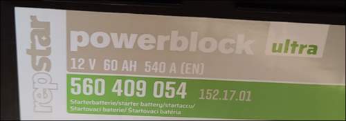 Repstar Batterie mir unbekannten Typs