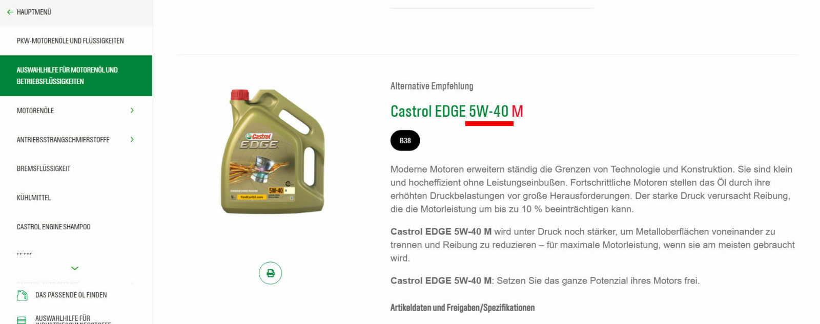 Welches Motoröl?
