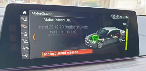 Elektr. Motorölstandkontrolle