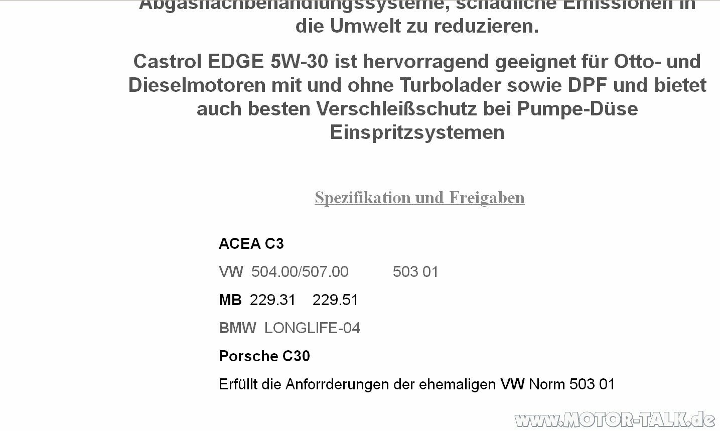 Welches Öl zum ersten Intervall