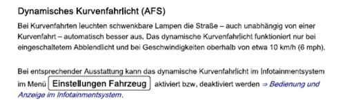 Kurvenlicht