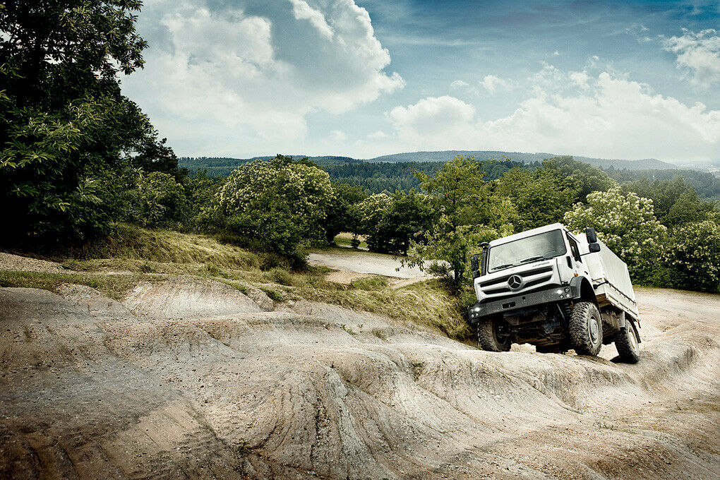 Der Unimog in Schräglage