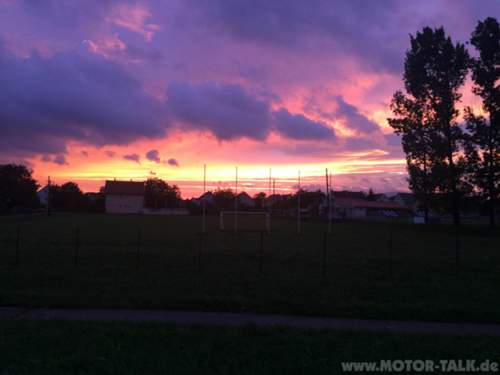 Sonnenuntergang 20 km vor dem Balaton