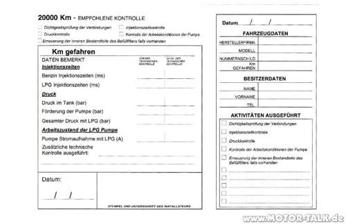 Inspektionsnachweis
