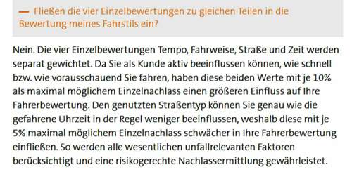 VHV Bewertungsmuster