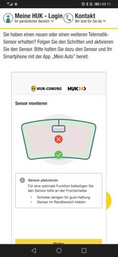Anbringung