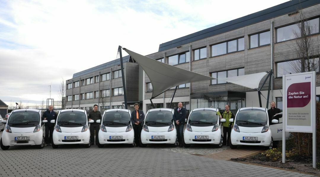 i-MiEV-Flotte der Juwi-Gruppe