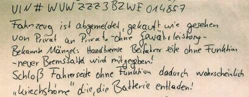Defekter Bremssattel im Kaufvertrag