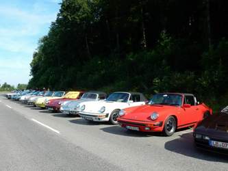 Bunte Porschereihe