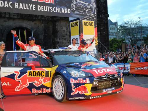 Loeb und Delana beim Start