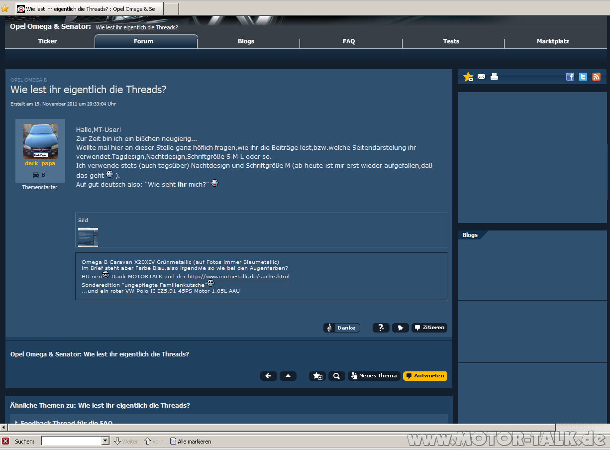 Wie lest ihr eigentlich die Threads?