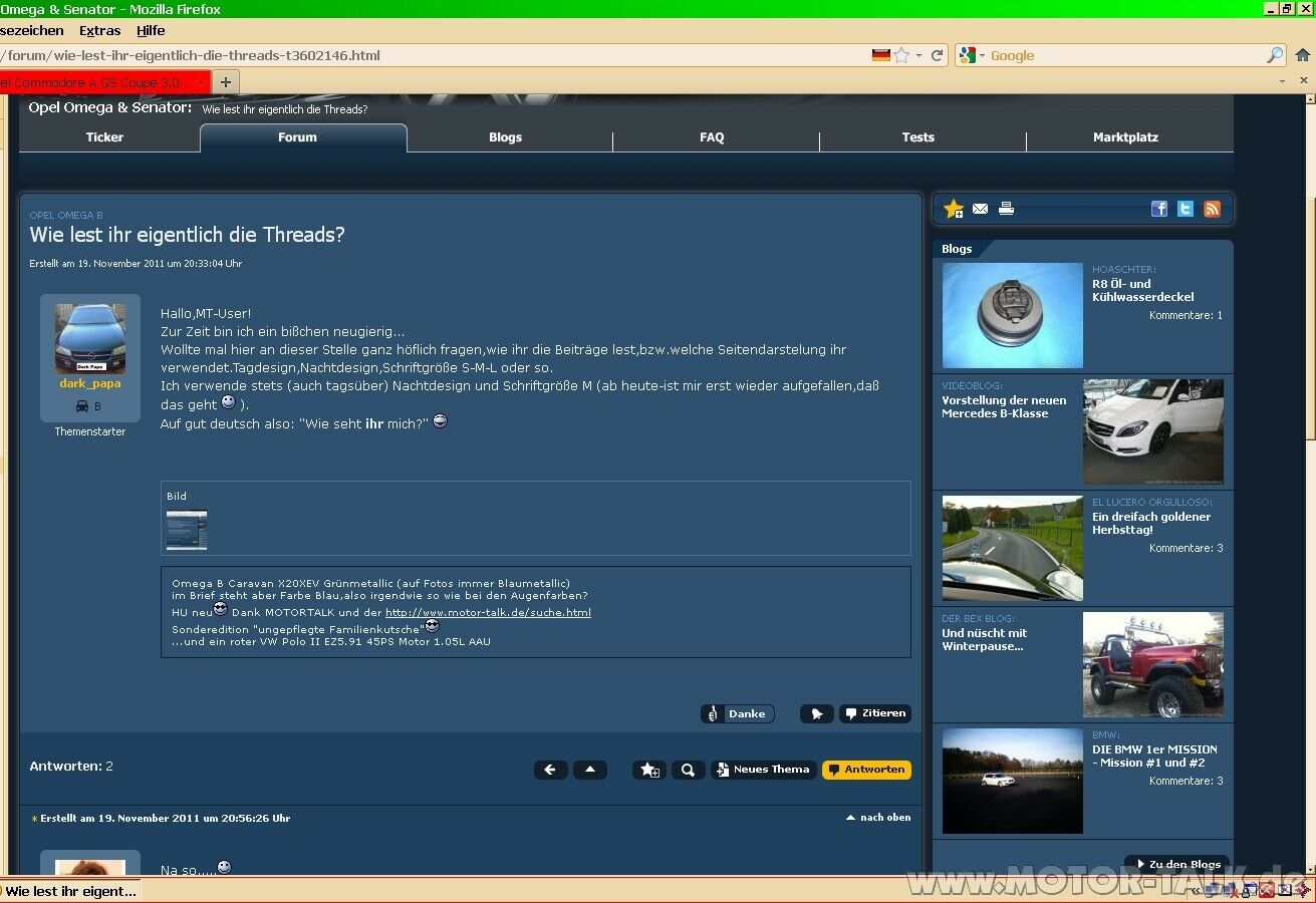 Wie lest ihr eigentlich die Threads?