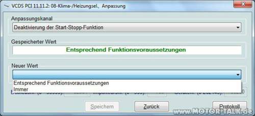 Deaktivierung-startstop