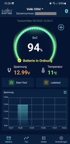 Starterbatterie Ruhespannung