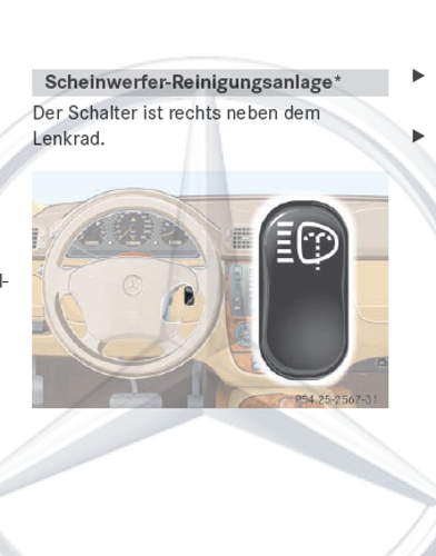 Schalter-scheinwerferreinigung