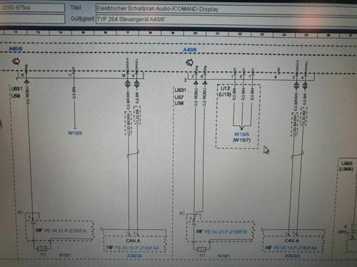 Comand Display Stromversorgung