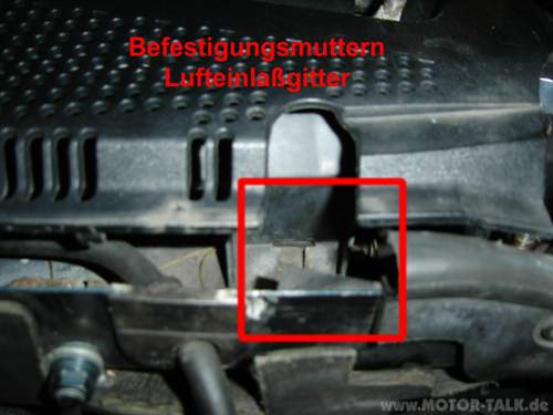 Befestigung-lufteinlassgitter
