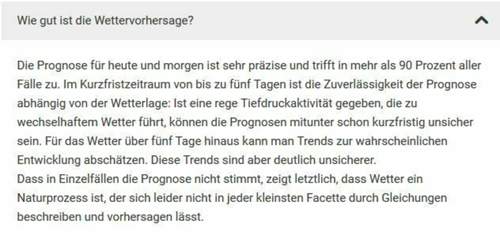 Wettervorhersage