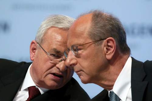 Hans Dieter Pötsch (rechts im Bild) folgt Winterkorn