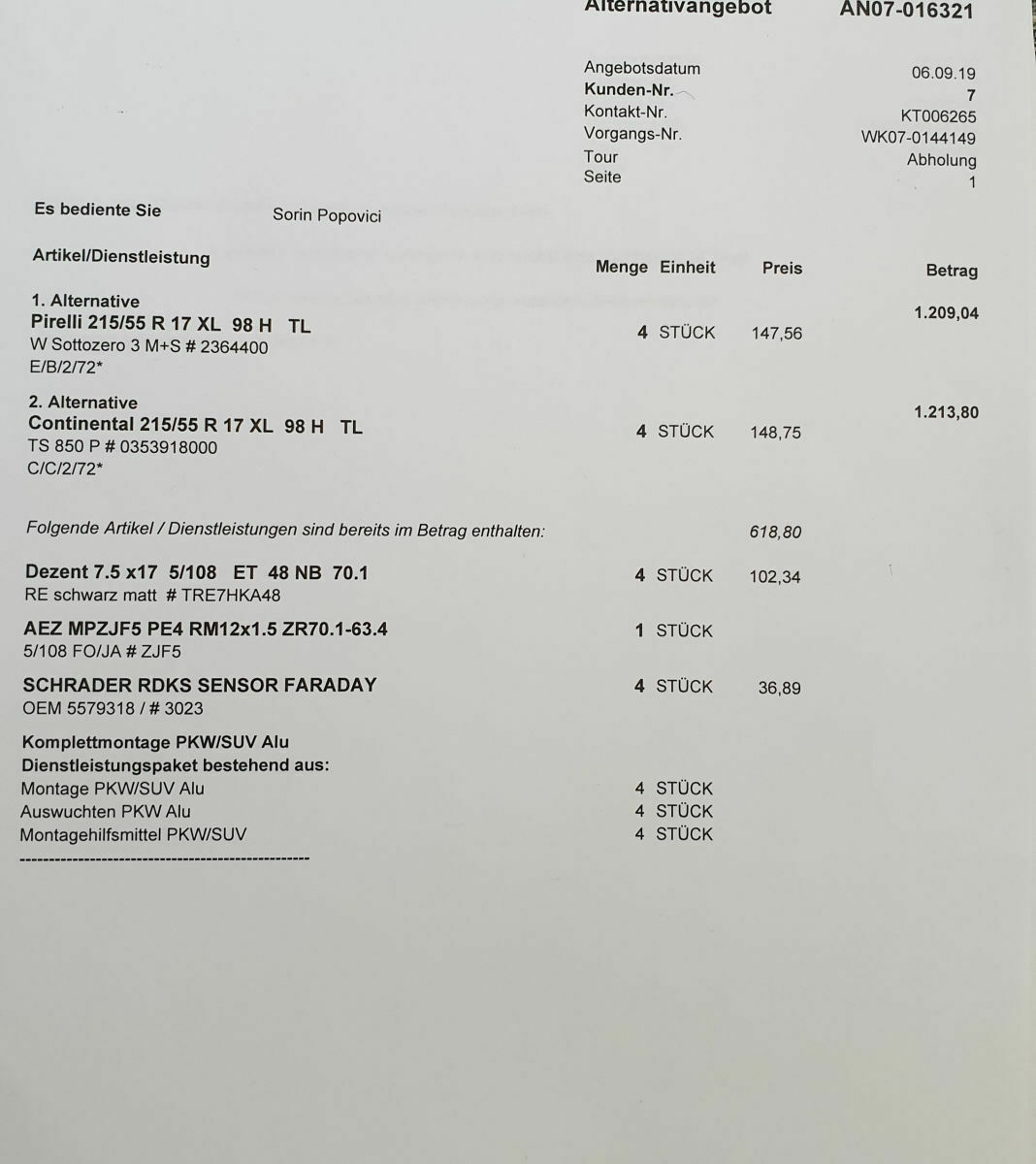 Winterreifen für den Active