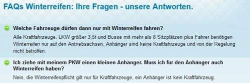 Keine Winterreifenpflicht für Anhänger